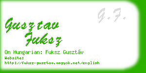 gusztav fuksz business card