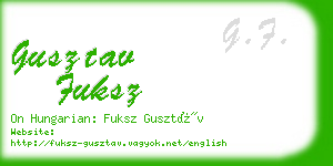 gusztav fuksz business card